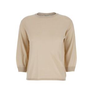 'S Maxmara 'Amici' Beige Sweater With Three-Quarter Sleeves In Virgin Wool Woman